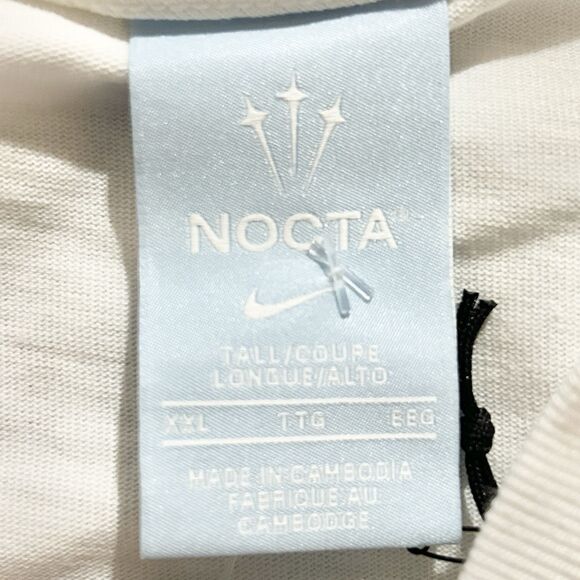 Nike x Drake Nocta Men’s Size 2XLT White Blue Void Cardinal Stock T-Shirt - Picture 7 of 8